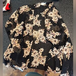 Beautiful sheer floral tee cover